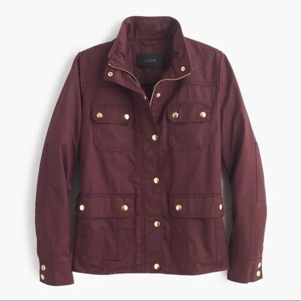 J. Crew | downtown field jacket maroon
